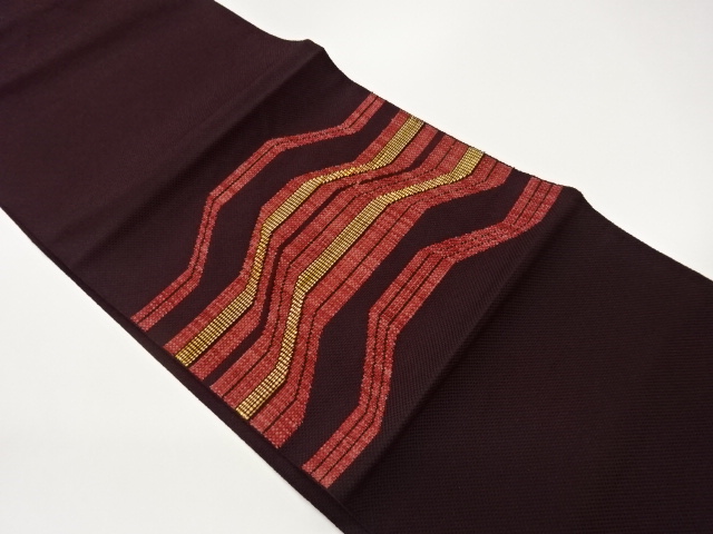 本場筑前博多変わり横段模様織出し名古屋帯